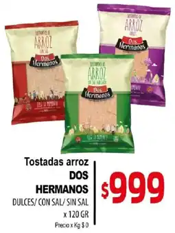 Supermercados Mariano Max Dos Hermanos tostadas arroz oferta