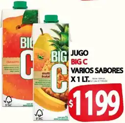 Supermercados Mariano Max Big C jugo varios sabores oferta