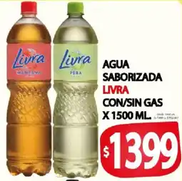 Supermercados Mariano Max Livra agua saborizada con/sin gas oferta
