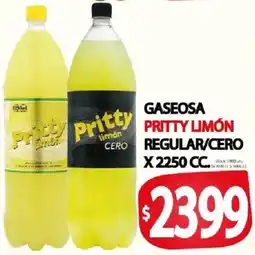 Supermercados Mariano Max Pritty gaseosa limón regular/cero oferta