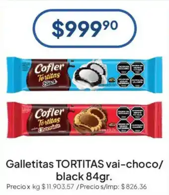 Cofler galletitas tortitas vai-choco/black