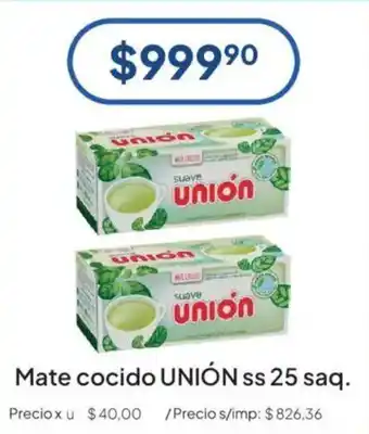 Unión mate cocido