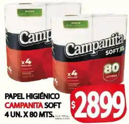 Supermercados Mariano Max Campanita papel higiénico soft oferta