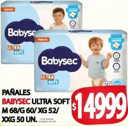 Supermercados Mariano Max Babysec pañales ultra soft oferta