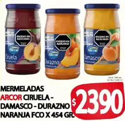 Supermercados Mariano Max Arcor mermeladas ciruela damasco durazno naranja fco oferta
