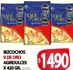 Supermercados Mariano Max 9 de oro bizcochos agridulces oferta