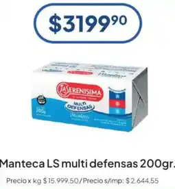 Hergo La serenisima manteca ls multi defensas oferta