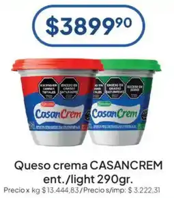 Hergo Casancrem queso crema ent./light oferta