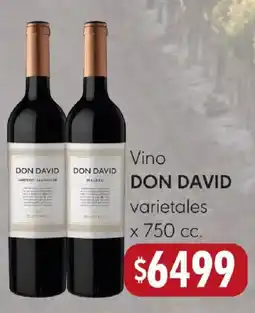 Supermercados Mariano Max Don david vino varietales oferta