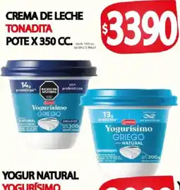 Supermercados Mariano Max Tonadita crema de leche oferta