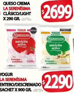 Supermercados Mariano Max La serenisima yogur entero/descremado oferta