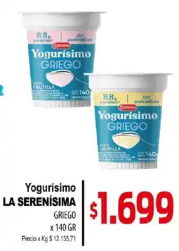 Supermercados Mariano Max La serenisima yogurisimo griego oferta