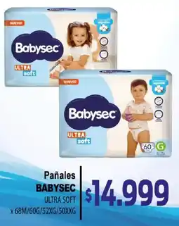 Supermercados Mariano Max Babysec pañales ultra soft oferta