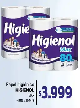 Supermercados Mariano Max Higienol papel higiénico max oferta