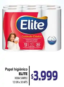 Supermercados Mariano Max Elite papel higiénico oferta