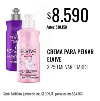 Elvive crema para peinar