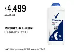 Super MAMI Rexona talco efficient original/fresh oferta