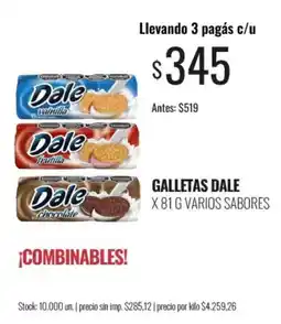 Supermercados Tadicor Dale galletas dale oferta