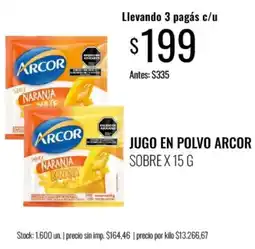 Super MAMI Arcor jugo en polvo oferta