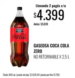 Super MAMI Coca cola gaseosa coca cola zero oferta