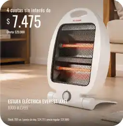 Super MAMI Everest/axel estufa eléctrica oferta