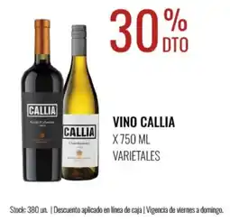 Supermercados Tadicor Callia vino varietales oferta