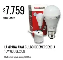 Supermercados Tadicor Akai lampara bulbo de emergencia oferta