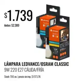 Supermercados Tadicor Ledvance/osram classic lámpara oferta