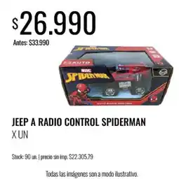 Supermercados Tadicor Auto jeep a radio control spiderman oferta