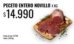 Supermercados Tadicor Peceto entero novillo oferta