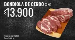 Supermercados Tadicor Bondiola de cerdo oferta