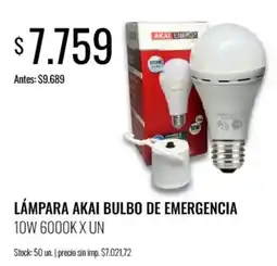 Super MAMI Akai lampara bulbo de emergencia oferta