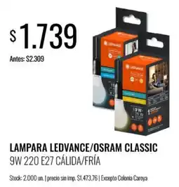Super MAMI Ledvance lampara osram classic oferta