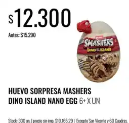 Super MAMI Mashers huevo sorpresa dino island nano egg oferta