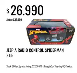 Super MAMI Spiderman jeep a radio control oferta