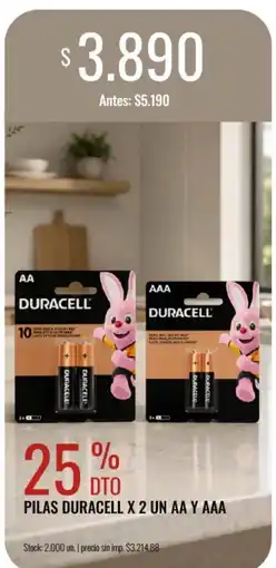 Super MAMI Duracell pilas x 2 un aa y aaa oferta