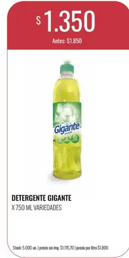 Supermercados Tadicor Gigante detergente oferta