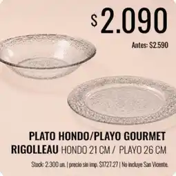 Super MAMI Rigolleau plato hondo/playo gourmet oferta