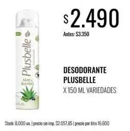 Supermercados Tadicor Plusbelle desodorante oferta