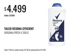 Supermercados Tadicor Rexona talco efficient original/fresh oferta