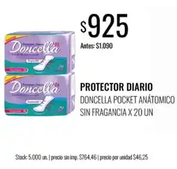 Supermercados Tadicor Doncella protector diario doncella pocket anatómico oferta