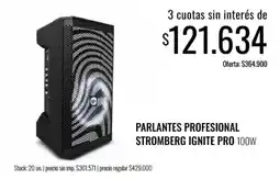 Supermercados Tadicor Stromberg parlantes profesional ignite pro 100w oferta
