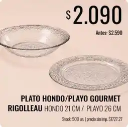 Supermercados Tadicor Rigolleau plato hondo/playo gourmet oferta