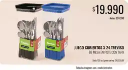 Supermercados Tadicor Treviso juego cubiertos x 24 oferta
