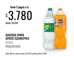 Supermercados Tadicor Sprite/schweppes gaseosa fanta oferta