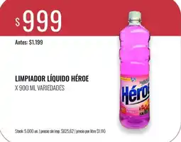 Supermercados Tadicor Héroe limpiador líquido oferta