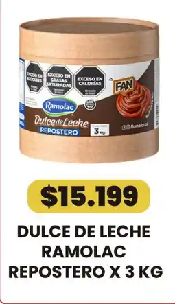 Autoservicio Capo Ramolac dulce de leche repostero oferta