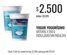 Supermercados Tadicor Yogurisimo yogur griego natural oferta