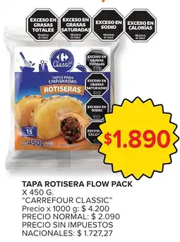 Carrefour Express Carrefour classic tapas para empanadas rotiseras oferta