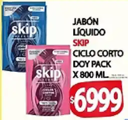 Supermercados Becerra Skip jabón líquido ciclo corto oferta